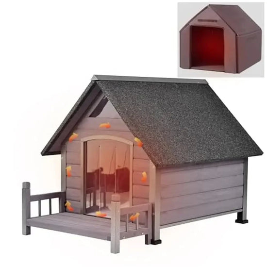 Waterproof Insulated Dog House Outdoor Kennel Small to Large Dogs Warm Pet Shelter with Efficient Insulation Liner Off-Ground